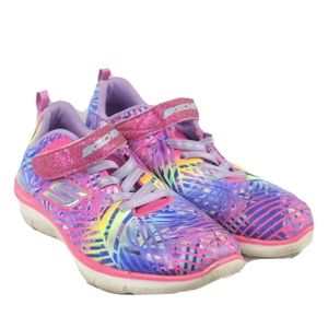 Womens Skechers Tropical Leaves Bright Colorful Sneakers